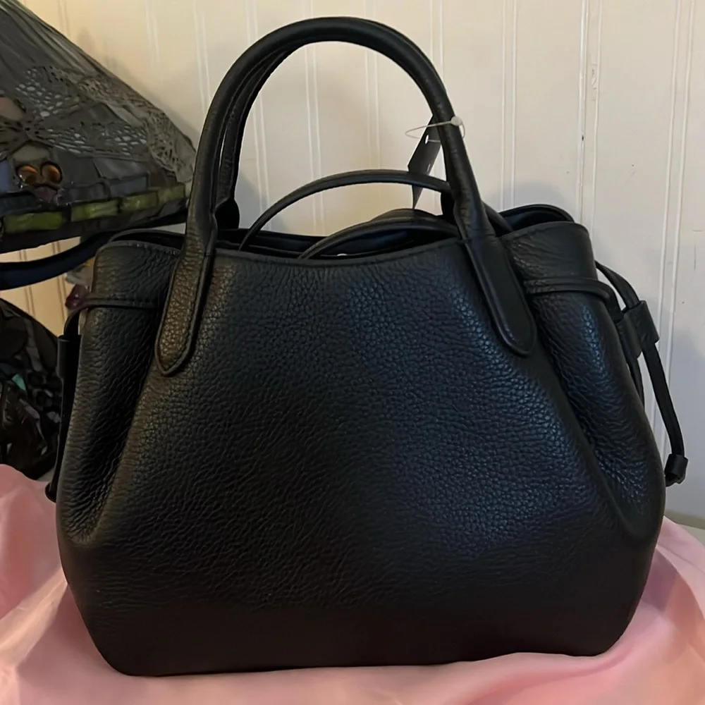 NWT Kate Spade Dumpling black leather satchel